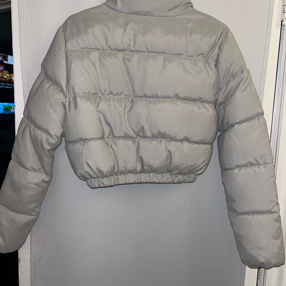 Pretty little thing grey cropped bomber jacket - Picture 3 of 3